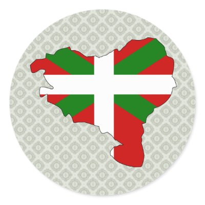Basque Flag Map full size Stickers by representmycountry