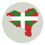 Basque Flag Map full size Stickers