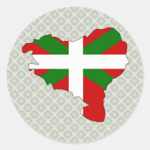 Basque Flag Map full size Stickers