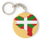 Basque flag map keychains
