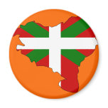 Basque flag map magnets