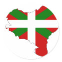 Basque flag map stickers