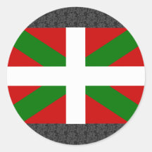 Basque Flag Round Sticker