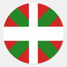 Basque High quality Flag Round Sticker