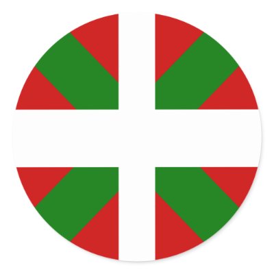Basque High quality Flag Round Sticker by representmycountry
