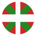 Basque High quality Flag Round Sticker