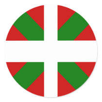 Basque High quality Flag Round Stickers
