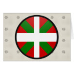 Basque quality Flag Circle Card
