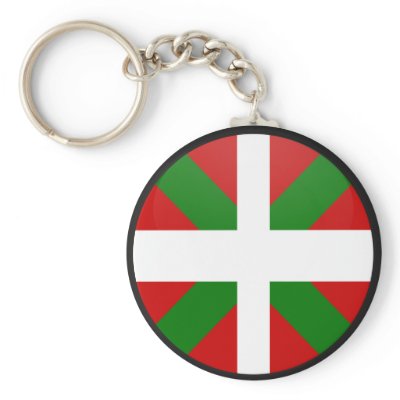 Basque quality Flag Circle Key Chain by representmycountry