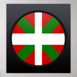 Basque quality Flag Circle Poster