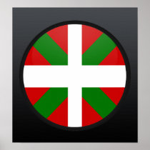 Basque quality Flag Circle Poster
