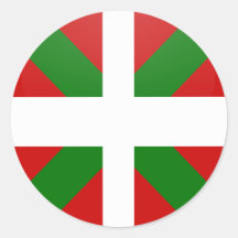 Basque quality Flag Circle Round Stickers
