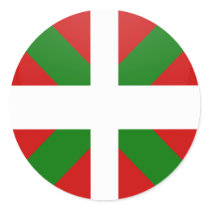 Basque quality Flag Circle Round Stickers