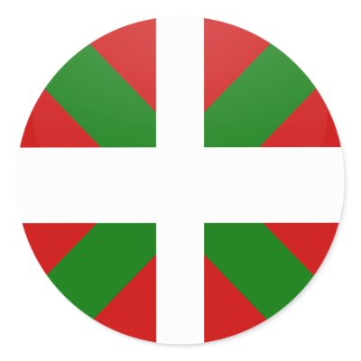 Basque quality Flag Circle Round Stickers by representmycountry