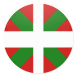 Basque quality Flag Circle Round Stickers
