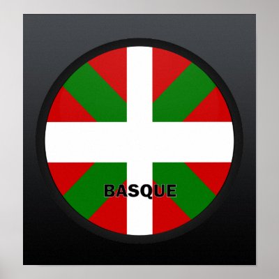 Basque Roundel quality Flag Print by representmycountry