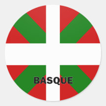 Basque Roundel quality Flag Round Stickers