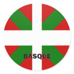 Basque Roundel quality Flag Round Stickers