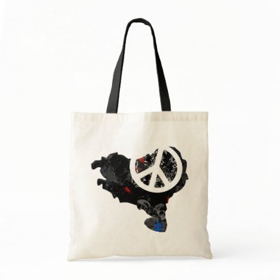 Basque Trendy Peace Sign with Basquan map Canvas Bags by representmycountry