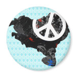 Basque Trendy Peace Sign with Basquan map magnets