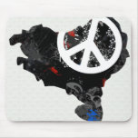 Basque Trendy Peace Sign with Basquan map Mousepads