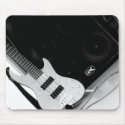 bass and amp in black and white mousepads by alyssamariewelch bass and amp in black and white mousepads