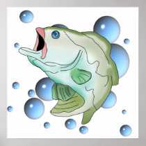 Bass and Bubbles Print