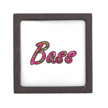Bass bougie outline  flat text premium keepsake boxes