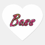 Bass bougie outline  flat text stickers