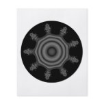 Bass Burst. Fractal art. Black and Gray. Flyer