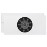 Bass Burst. Fractal art. Black and Gray. Full Color Rack Card