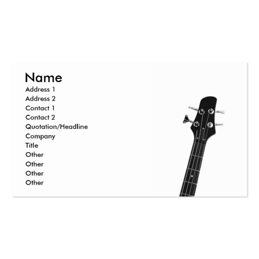 Bass Business Card Template (front side)