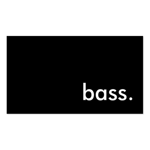 bass. business cards (front side)