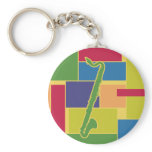 Bass Clarinet Colorblocks Keychain