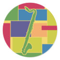 Bass Clarinet Colorblocks Sticker
