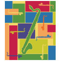 Bass Clarinet Colorblocks t-shirts