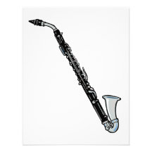 Bass Clarinet Graphic, Just the Clarinet Custom Invites