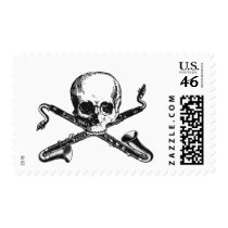 Bass Clarinet Pirate Stamps