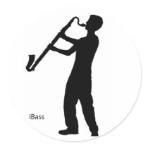 Bass Clarinet Shadow Sticker