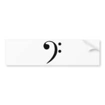 Bass Clef Bumper Sticker