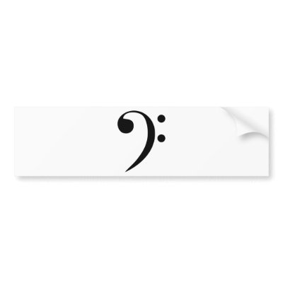 Bass Clef bumper stickers