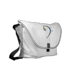Bass Clef Casual Style Orange and Blue Courier Bag