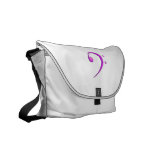 Bass Clef Casual Style Purple Messenger Bag