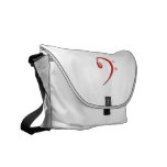 Bass Clef Casual Style Red Courier Bag