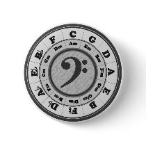 Bass Clef Circle of Fifths Button