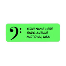 Bass Clef Custom Return Address Labels