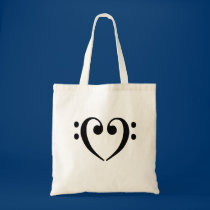 Bass Clef Heart bags