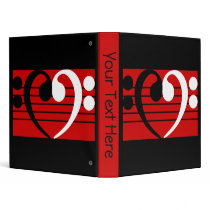 Bass Clef Heart Binder