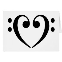 Bass Clef Heart Cards