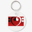 Bass Clef Heart keychains